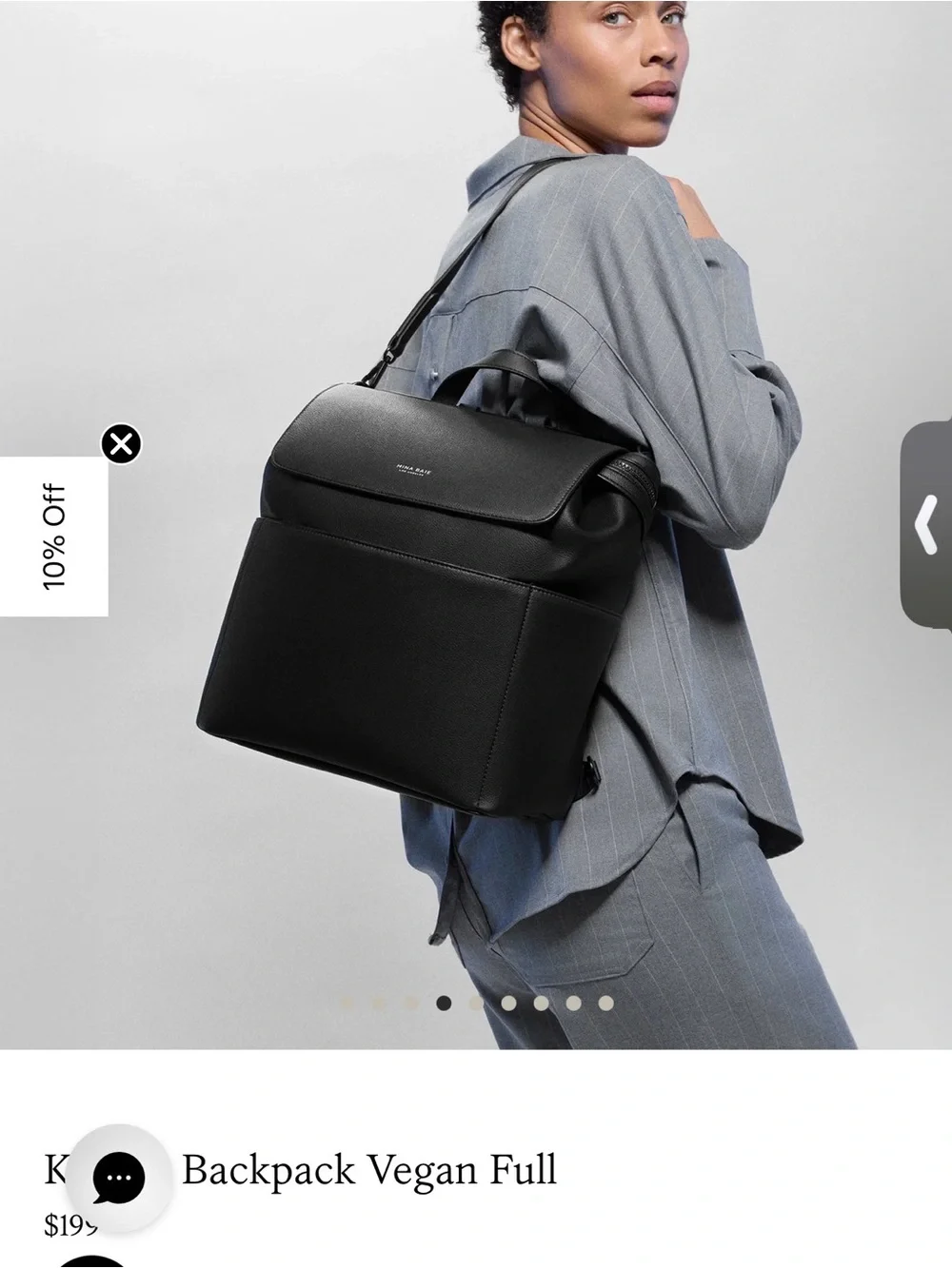 Mina Baie Black Baby Backpack Bag